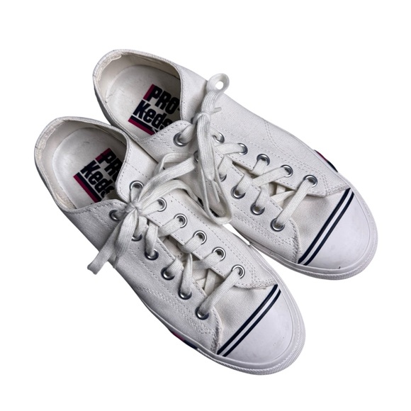 Pro Keds Unisex Royal Lo Classic White Canvas Lace Up Sneakers M8.5/W10.5 - Picture 1 of 8